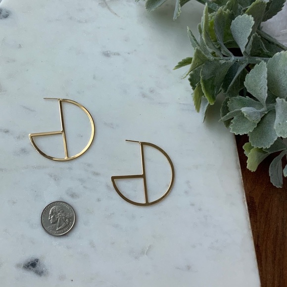 The Bea - Geometric Statement Earrings - Picture 3 of 5